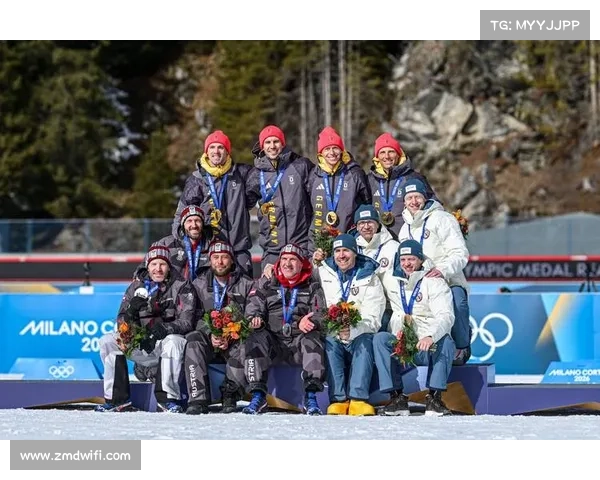 德国冬季两项队在冬奥会上夺金盛况